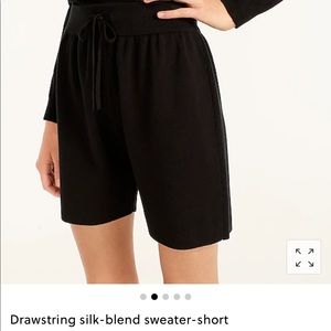J.Crew DRAWSTRING SILK-BLEND SWEATER-SHORT